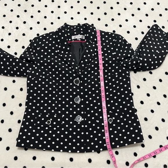 Vintage Kasper Polka Dot Blazer Size 8 - Picture 12 of 14